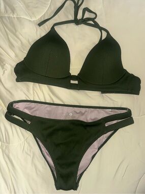 Olive green shade & shore bikini